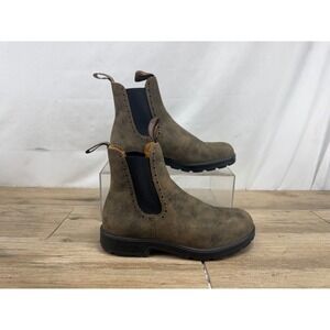 Blundstone 1351 Rustic Brown Leather Brogue High Top Chelsea Boots Mens 7